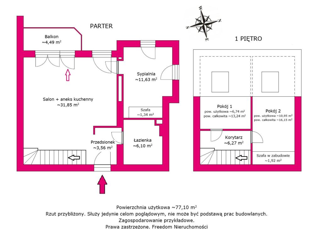 UMOWA PRZEDWSTĘPNA_4 pokoje, rozkładowe,z balkonem - rzut 1