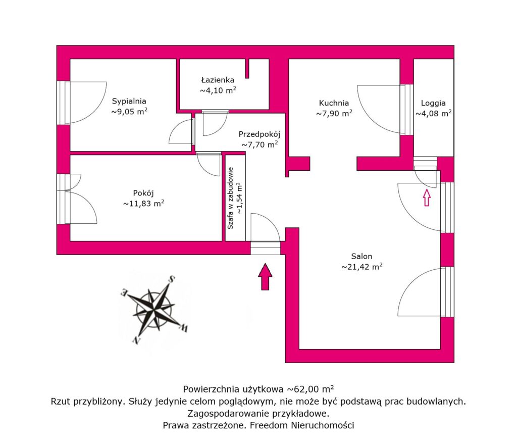 Świetny rozkład mieszkania i dobra lokalizacja - rzut 1